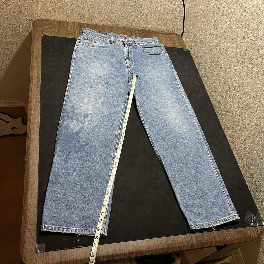 Vintage Levis USA Distressed Jeans 33x30 Levi Loose Fit Baggy Wide Leg 505 901